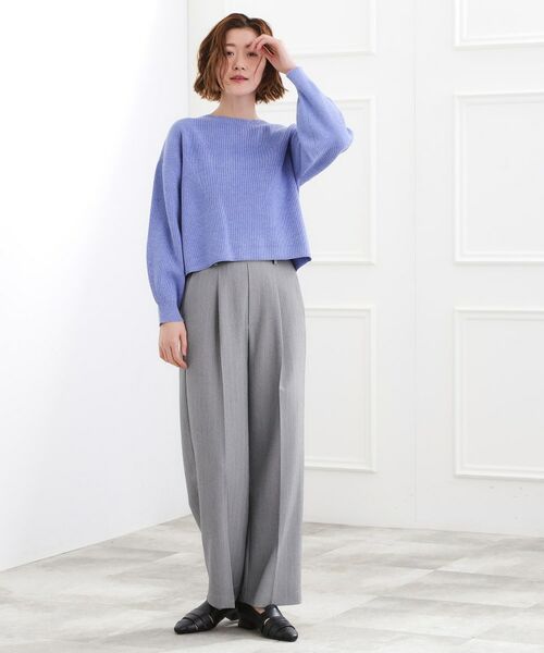 grove / グローブ パンツ | ウールライクヘリンボンワイドパンツ | 詳細2