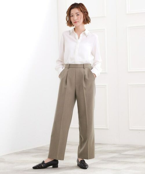 grove / グローブ パンツ | ウールライクヘリンボンワイドパンツ | 詳細6