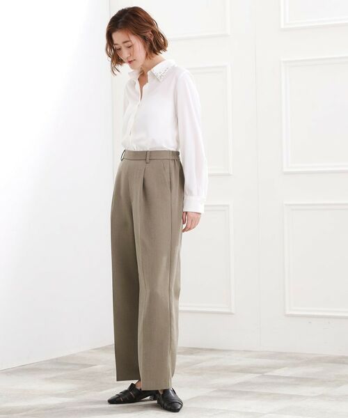 grove / グローブ パンツ | ウールライクヘリンボンワイドパンツ | 詳細7