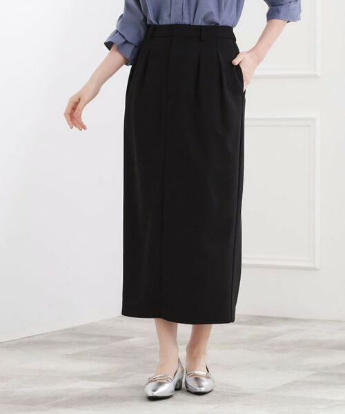 grove / グローブ スカート | カットツイルタックナロースカート(ブラック(019))