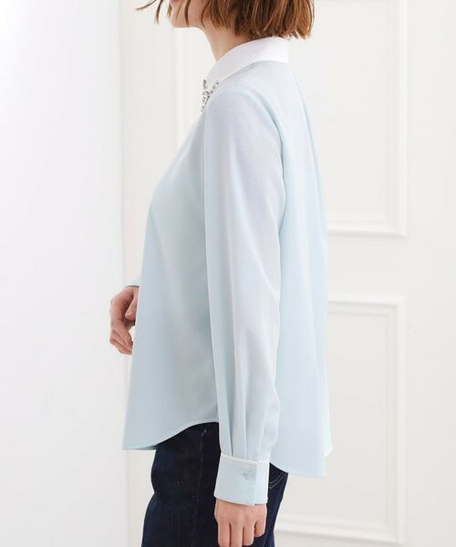 grove / グローブ シャツ・ブラウス | ビジューカラー とろみシャツ | 詳細10