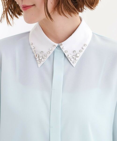 grove / グローブ シャツ・ブラウス | ビジューカラー とろみシャツ | 詳細12