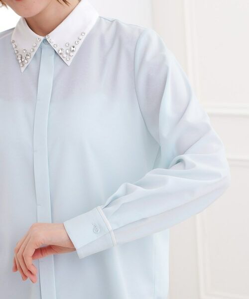 grove / グローブ シャツ・ブラウス | ビジューカラー とろみシャツ | 詳細18