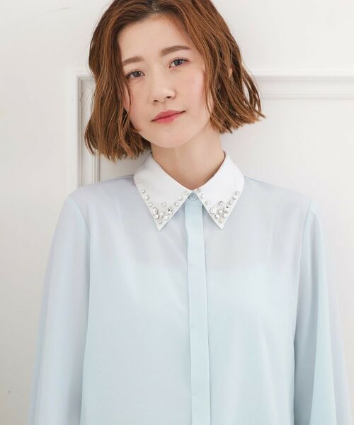 grove / グローブ シャツ・ブラウス | ビジューカラー とろみシャツ | 詳細5