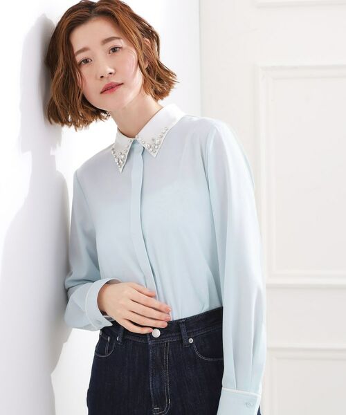 grove / グローブ シャツ・ブラウス | ビジューカラー とろみシャツ | 詳細6