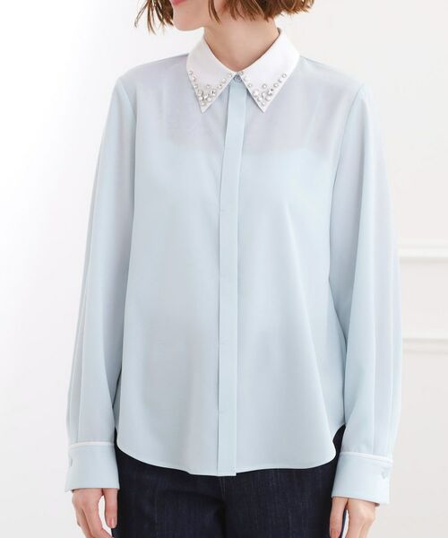 grove / グローブ シャツ・ブラウス | ビジューカラー とろみシャツ | 詳細9