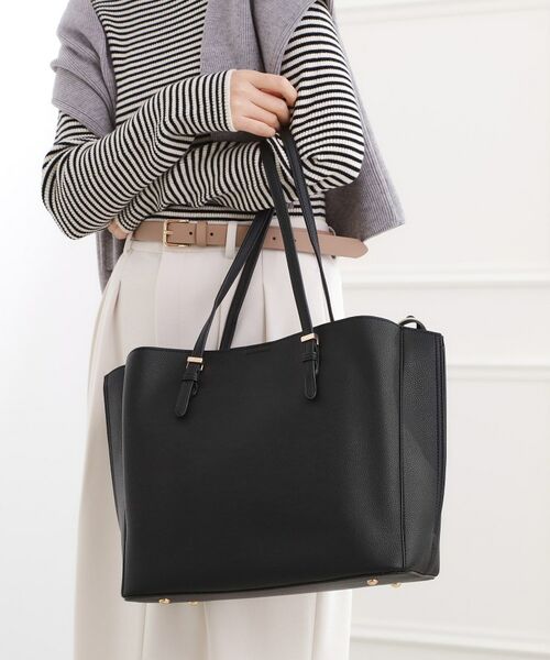 grove / グローブ トートバッグ | 人間工学サイドスリットトート(ブラック(019))