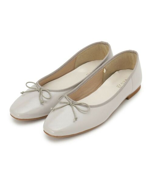 grove / グローブ フラットシューズ | 【人間工学】つつまれフィットバレエシューズ(ライトベージュ(151))