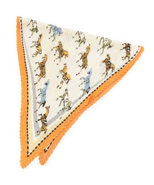 grove / グローブ バンダナ・スカーフ | 柄アソートプリーツスカーフ（オレンジ(167)）