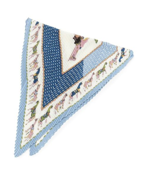 grove / グローブ バンダナ・スカーフ | 柄アソートプリーツスカーフ（ブルー(191)）