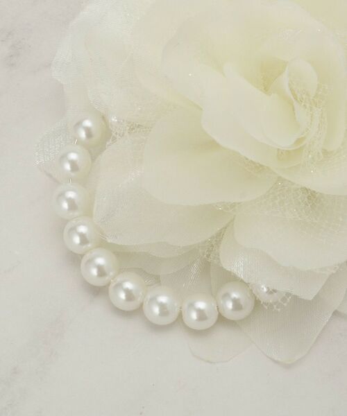 grove / グローブ ブローチ・コサージュ | シフォンチュールパール調コサージュ | 詳細3