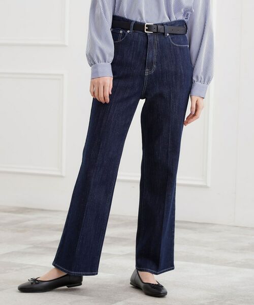 grove / グローブ デニムパンツ | 美シルエットデニムソフトフレアーパンツ(ネイビー(094))