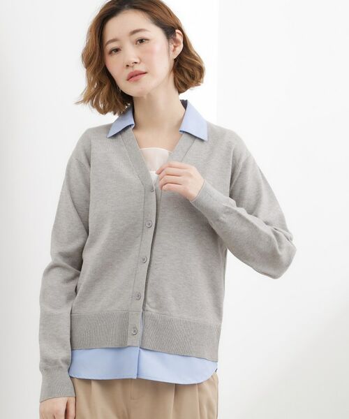 grove / グローブ カーディガン・ボレロ | シャツドッキング ニットカーディガン | 詳細2