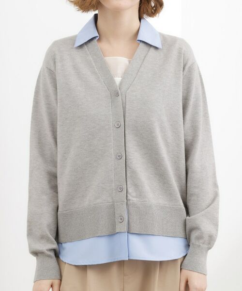 grove / グローブ カーディガン・ボレロ | シャツドッキング ニットカーディガン | 詳細8