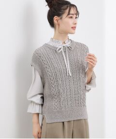 grove / グローブ ニット・セーター | リリヤーンケーブル ニットベスト