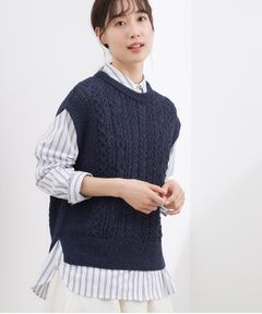 grove / グローブ ニット・セーター | リリヤーンケーブル ニットベスト