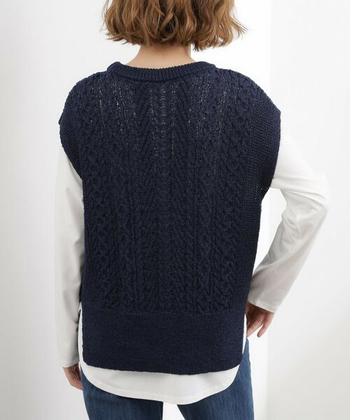 grove / グローブ ニット・セーター | リリヤーンケーブル ニットベスト | 詳細23