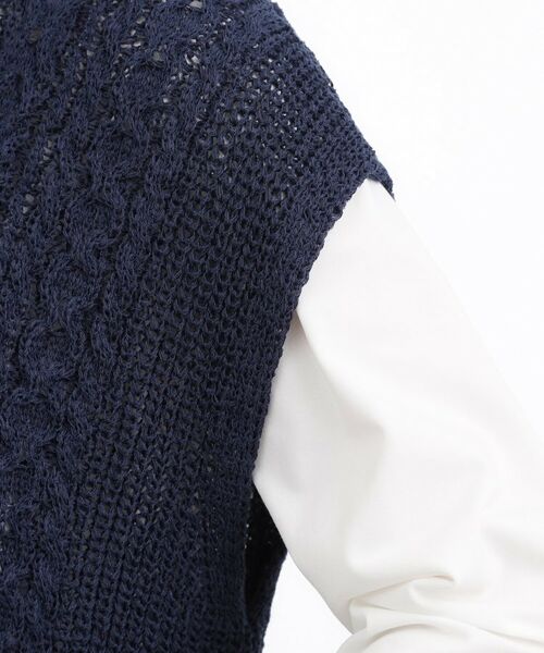 grove / グローブ ニット・セーター | リリヤーンケーブル ニットベスト | 詳細25