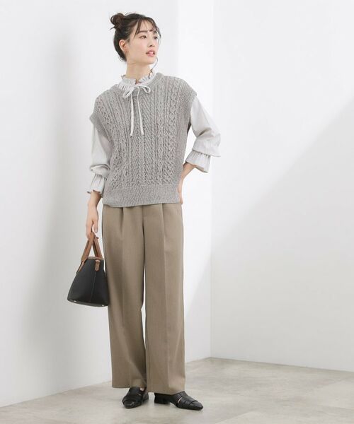 grove / グローブ ニット・セーター | リリヤーンケーブル ニットベスト | 詳細3