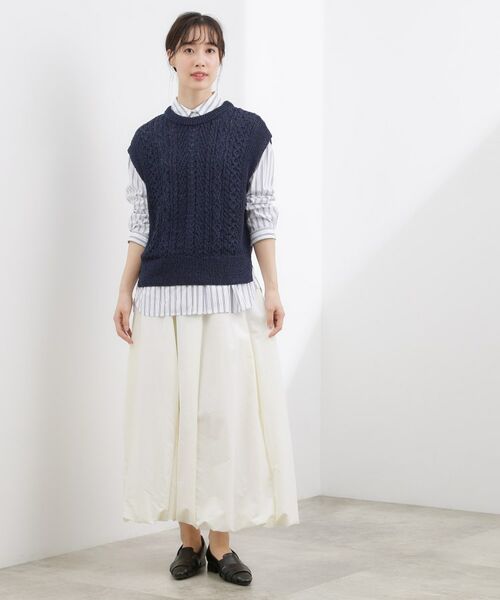 grove / グローブ ニット・セーター | リリヤーンケーブル ニットベスト | 詳細7