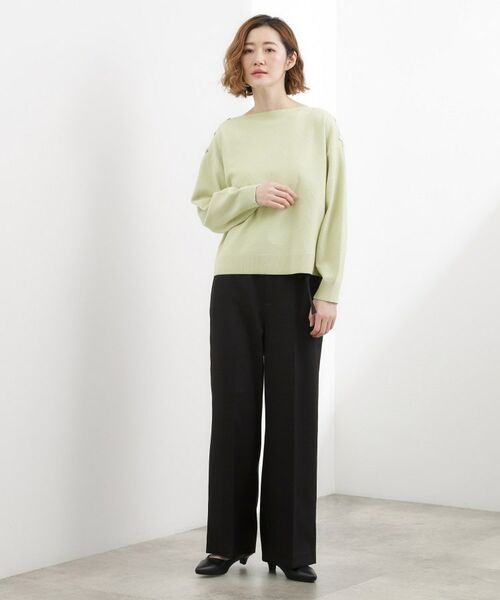 grove / グローブ ニット・セーター | 【おうちで洗える】顔周りすっきり、ボートネックニット | 詳細10