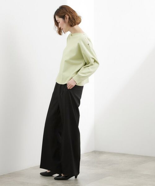 grove / グローブ ニット・セーター | 【おうちで洗える】顔周りすっきり、ボートネックニット | 詳細11