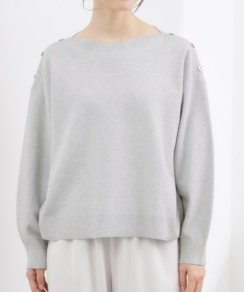 grove / グローブ ニット・セーター | 【おうちで洗える】顔周りすっきり、ボートネックニット | 詳細21