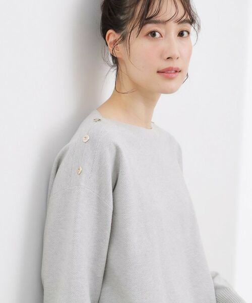 grove / グローブ ニット・セーター | 【おうちで洗える】顔周りすっきり、ボートネックニット | 詳細5