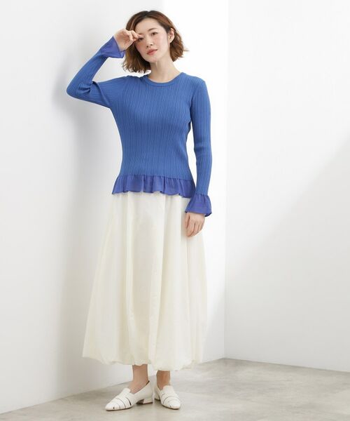 grove / グローブ ニット・セーター | シアーフリルリブニットプルオーバー | 詳細10