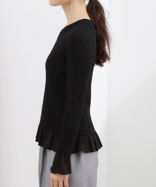 grove / グローブ ニット・セーター | シアーフリルリブニットプルオーバー | 詳細14