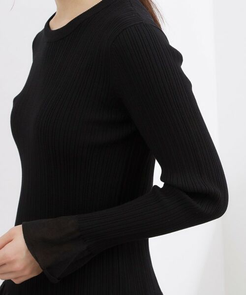 grove / グローブ ニット・セーター | シアーフリルリブニットプルオーバー | 詳細17