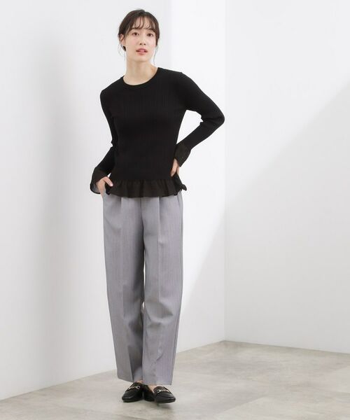 grove / グローブ ニット・セーター | シアーフリルリブニットプルオーバー | 詳細3