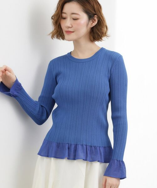 grove / グローブ ニット・セーター | シアーフリルリブニットプルオーバー | 詳細9