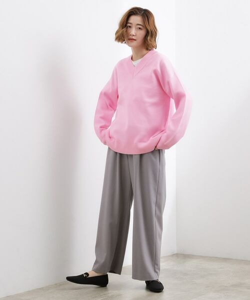 grove / グローブ ニット・セーター | スウェットライクVネックニット | 詳細7