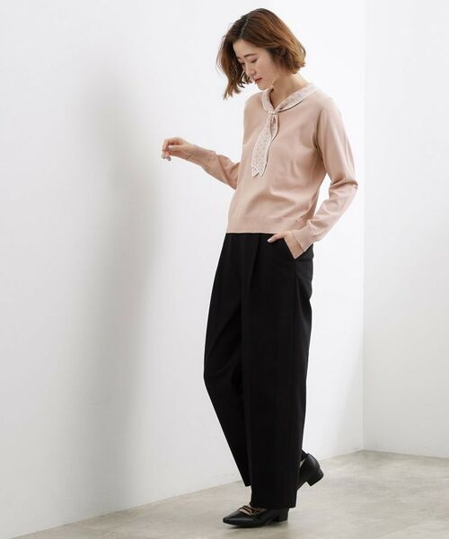 grove / グローブ ニット・セーター | スカーフ柄ボウタイニットプルオーバー | 詳細2