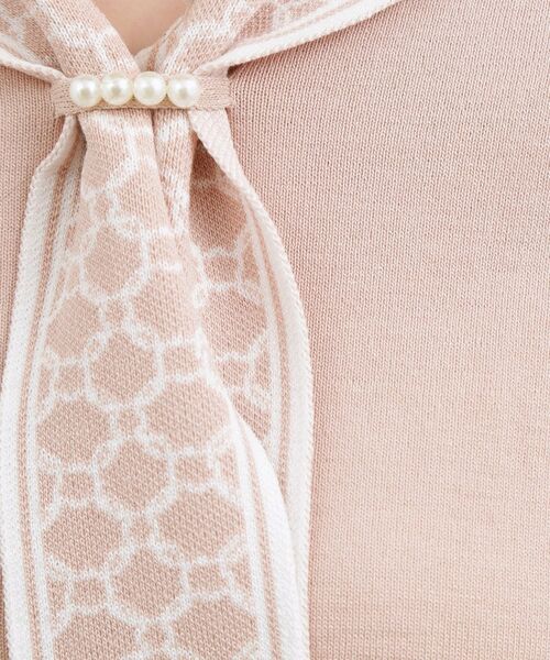 grove / グローブ ニット・セーター | スカーフ柄ボウタイニットプルオーバー | 詳細4