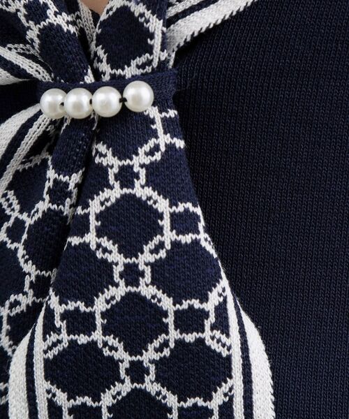 grove / グローブ ニット・セーター | スカーフ柄ボウタイニットプルオーバー | 詳細8