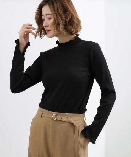 grove / グローブ カットソー | シルクライクリブタートルネック | 詳細5