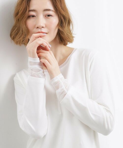 grove / グローブ カットソー | シアーレイヤードスリーブロンT | 詳細1