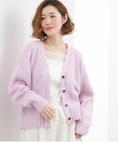 grove / グローブ カーディガン・ボレロ | コットン混バスケットVネックカーディガン