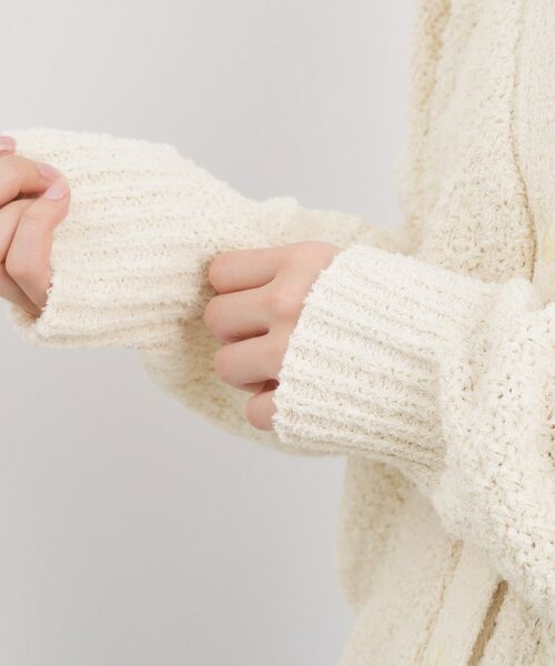 grove / グローブ カーディガン・ボレロ | コットン混バスケットVネックカーディガン | 詳細18