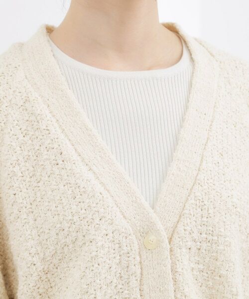 grove / グローブ カーディガン・ボレロ | コットン混バスケットVネックカーディガン | 詳細20