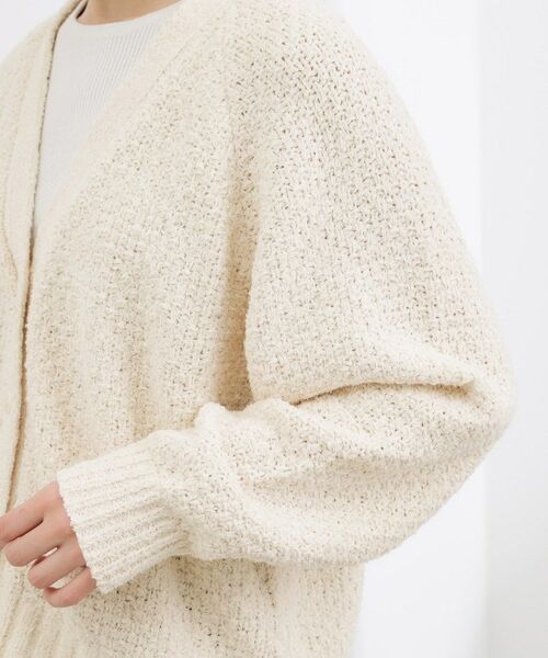 grove / グローブ カーディガン・ボレロ | コットン混バスケットVネックカーディガン | 詳細21