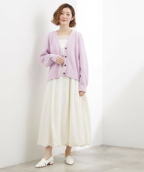 grove / グローブ カーディガン・ボレロ | コットン混バスケットVネックカーディガン | 詳細6