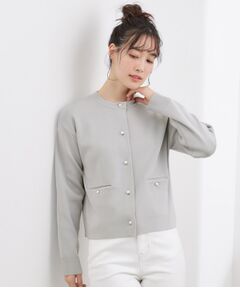 grove / グローブ カーディガン・ボレロ | 【SETUP対応】パール調釦ニットカーディガン