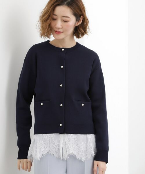 grove / グローブ カーディガン・ボレロ | 【SETUP対応】パール調釦ニットカーディガン | 詳細10
