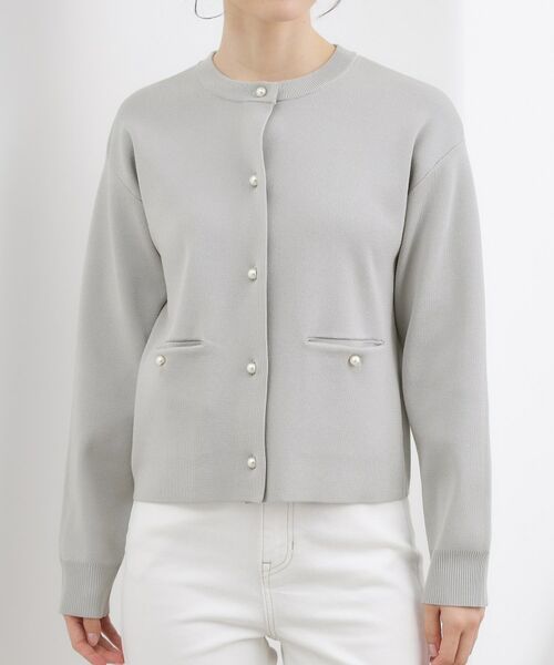 grove / グローブ カーディガン・ボレロ | 【SETUP対応】パール調釦ニットカーディガン | 詳細13