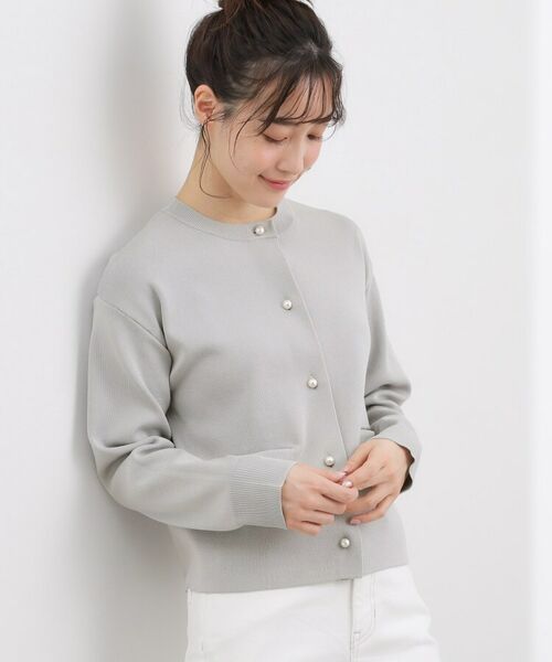 grove / グローブ カーディガン・ボレロ | 【SETUP対応】パール調釦ニットカーディガン | 詳細2