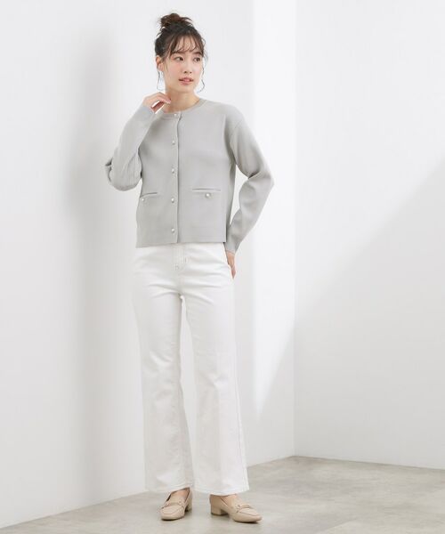 grove / グローブ カーディガン・ボレロ | 【SETUP対応】パール調釦ニットカーディガン | 詳細3