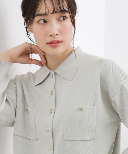 grove / グローブ カーディガン・ボレロ | コットンブレンド襟付きカーディガン | 詳細5
